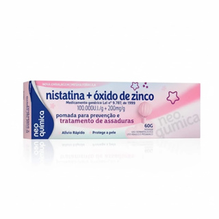 Nistatina + Óxido de Zinco Neo Química 60g em Oferta na Shopee