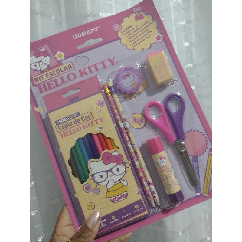 kit escolar Hello Kitty Leo e Leo