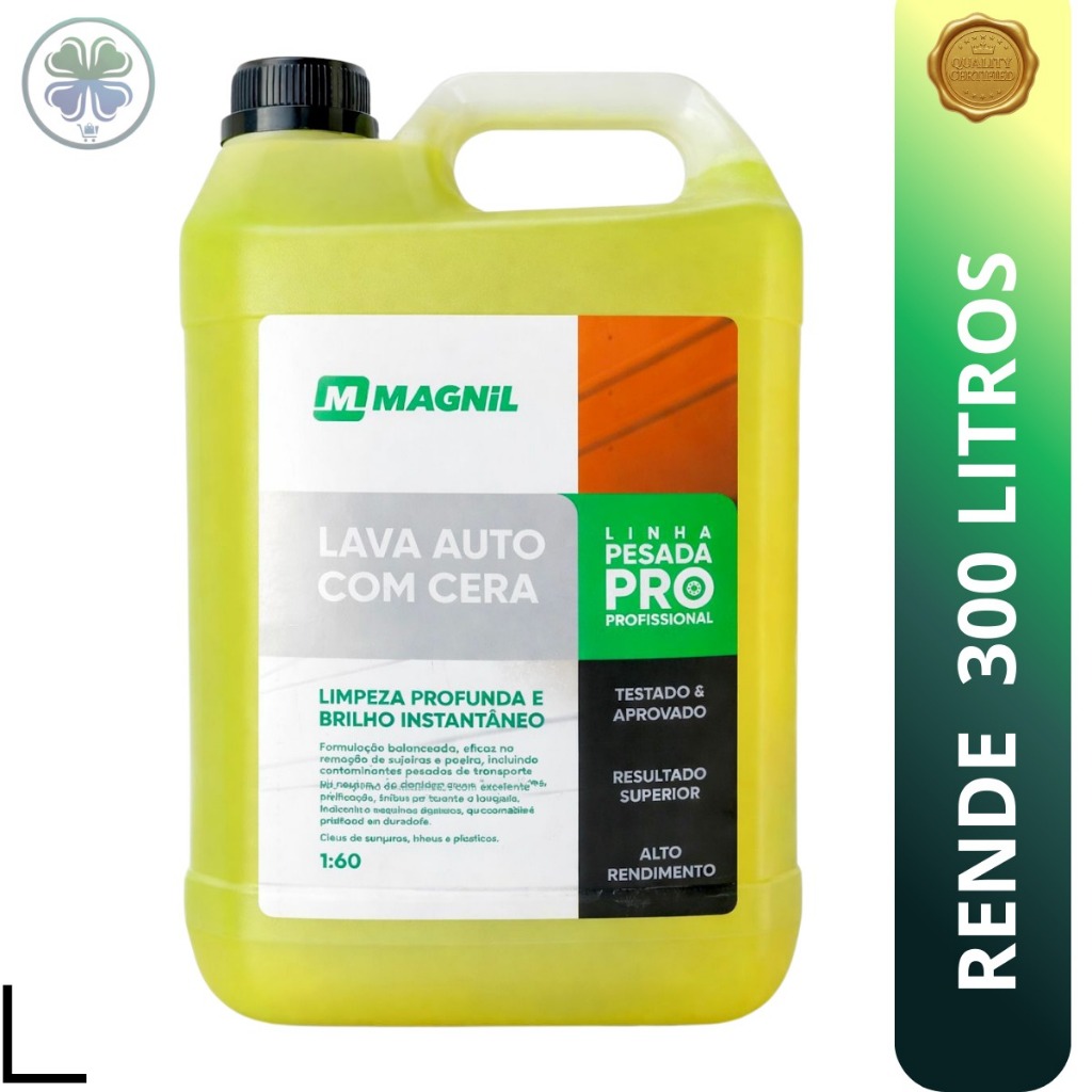 Shampoo Com Cera Concentrado 1/60 - Para lava Rápido e Eficaz Para remoções de Sujeiras pesadas