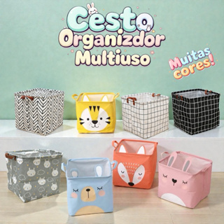 Cesto Organizador Multiuso Dobrável Compacto e Resistente Para Roupa Suja, Brinquedos e Mais em Oferta na Shopee