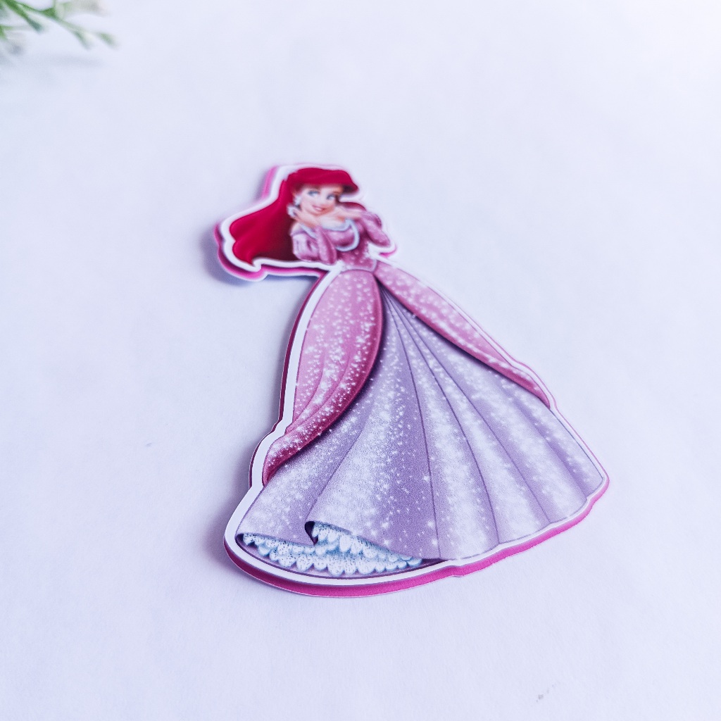 Aplique para Tubete PRINCESAS ARIEL 2 camadas - Mimo Lembrancinha Personalizada Festa Menina Princesa Pequena Sereia