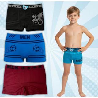 Kit 3/6/10/12 Cuecas Infanto Juvenil Microfibra Tipo Boxer Estampas Criança e Juvenil em Oferta na Shopee