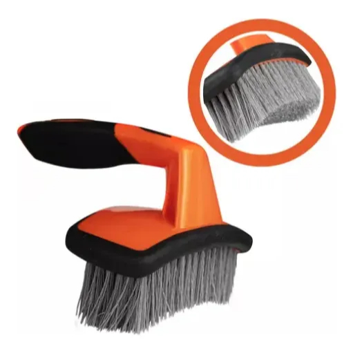 Escova Curva Para Limpeza De Pneus Do Carro Moto Kers — imagem 2 de 2