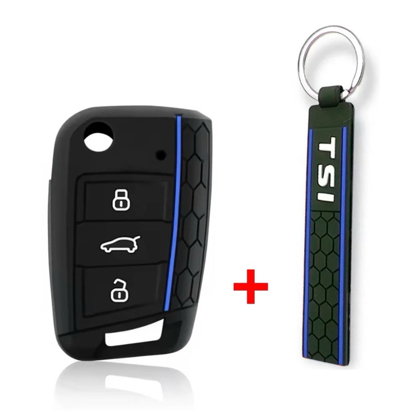 Capa De Chave + Chaveiro TSI VW Nivus Novo Polo Virtus T Cross Golf Jetta Tiguan entre outros. em Oferta na Shopee