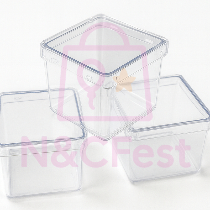 50 Caixinhas 5x5 Acrilicas - para decoraçao de festas lembrancinhas e porta joias