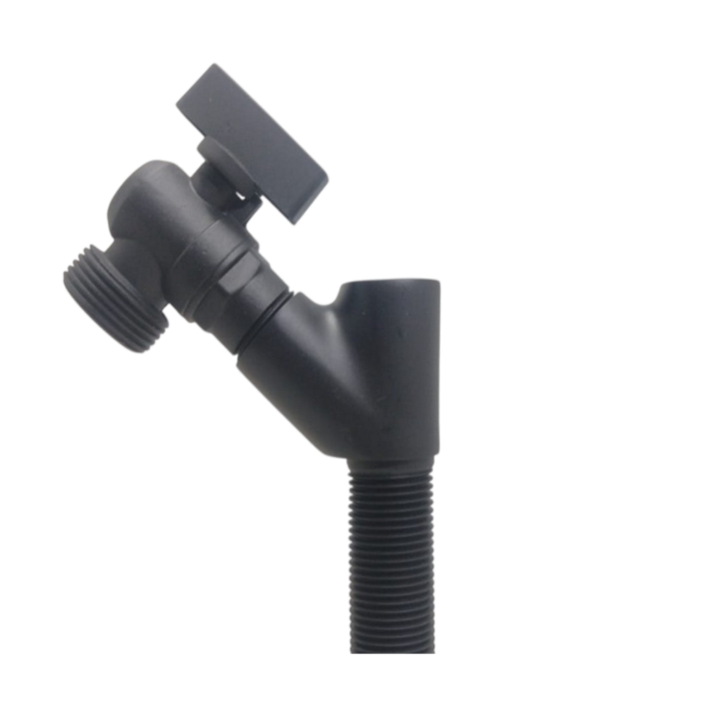 Adaptador Y Rosca Longa De Bancada Com Registro Black Matte Conexão adaptador derivação torneiras filtro