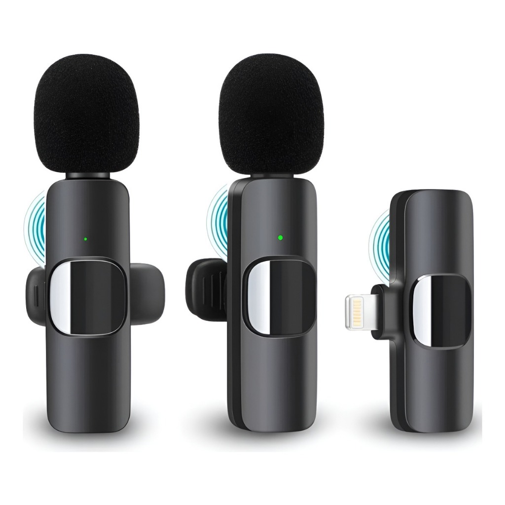 Microfone De Lapela Duplo iPhone Profissional Lightning Ios