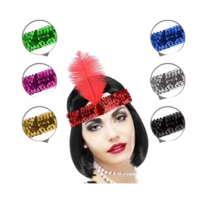 FAIXA MELINDROSA | FANTASIA | FIGURINOS | FESTA | MÁSCARAS | FAIXAS | FAIXA MELINDROSA COM PENA