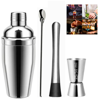 Kit Coqueteleira Bartender Profissional Inox Dosador Socador Colher Premium Drinks e Caipirinha em Oferta na Shopee