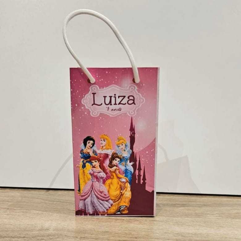 Sacolinha Surpresa Personalizada Lembrancinha Princesas, Lembrancinha Infantil PRINCESAS, PEGUE E MONTE