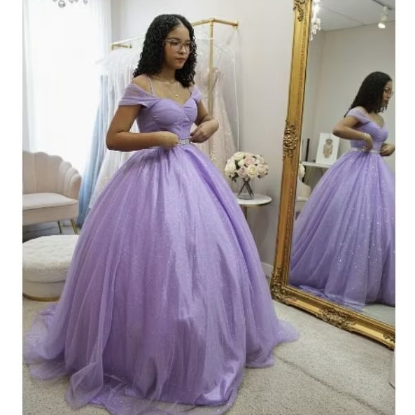 Vestido Princesa Longo Saia Debutante Festa 15 Anos 2 em 1 Roxo em Oferta na Shopee