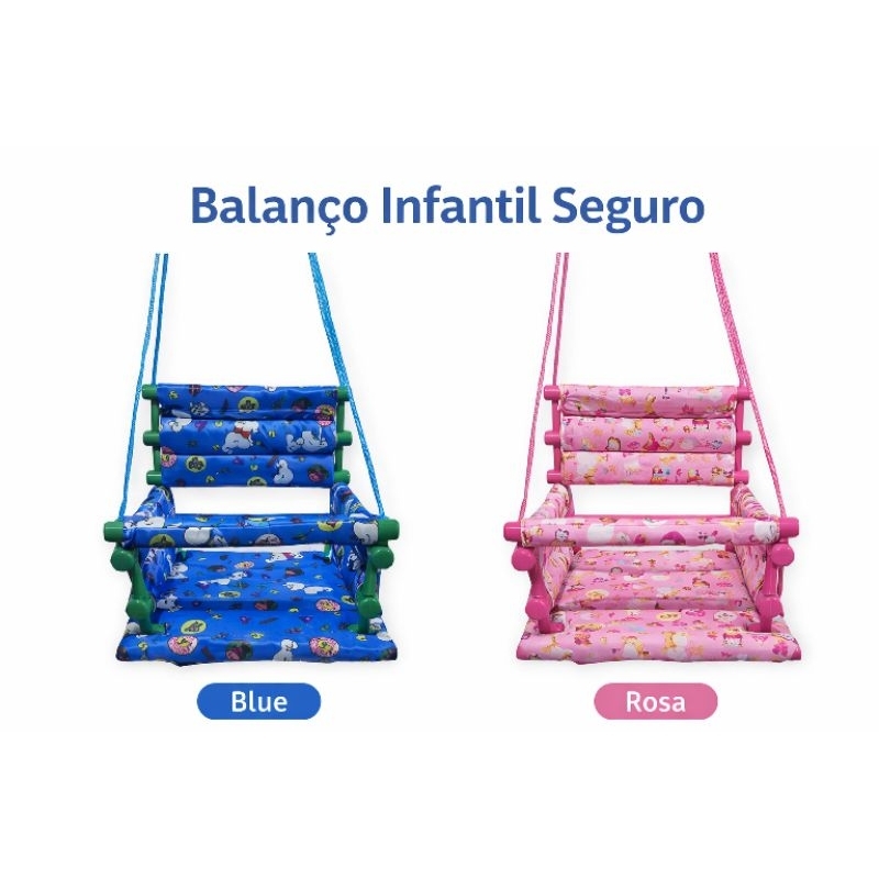 Balanço Infantil Reforçado para Crianças | Balançinho Seguro com Almofada | Ideal para Casa e Área Externa