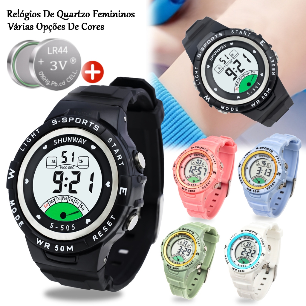 Relógio Infantil A Prova D'Água Original Eletrônico Com Led Cronômetro Estudantes Relogio em Oferta na Shopee
