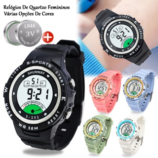 Relógio Infantil A Prova D'Água Original Eletrônico Com Led Cronômetro Estudantes Relogio em Oferta na Shopee
