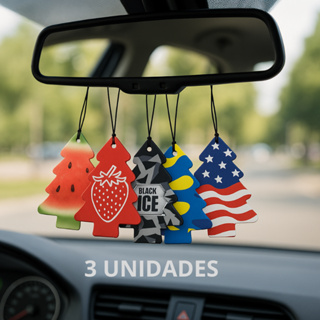 kit 3 aromatizantes personalizados cheirinhos para carro pinheiros em Oferta na Shopee