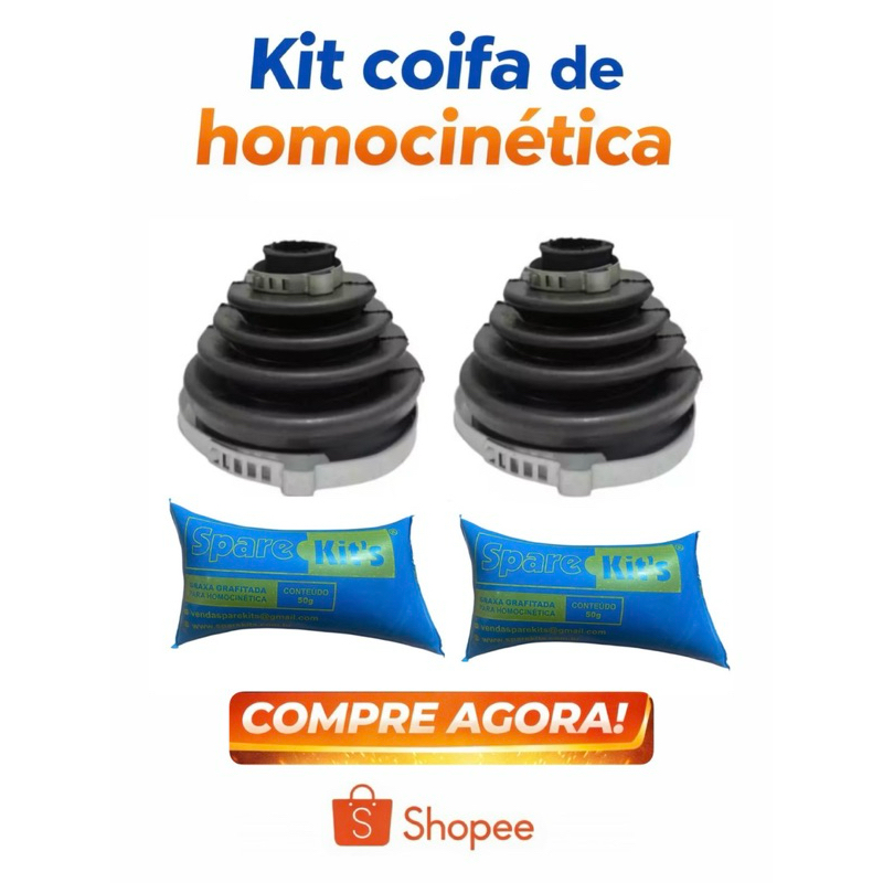Par Coifa Homocinetica Roda Gol Voyage Saveiro Fox 1.6 G5 G6