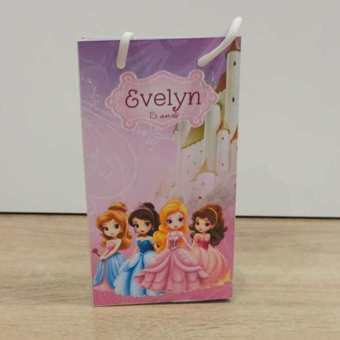 Sacolinha Surpresa Personalizada Lembrancinha PRINCESAS 2, lembrancinha infantil PRINCESAS 2, PEGUE E MONTE