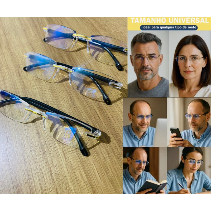 óculos zoom automático visão ajustável longe e Perto em Oferta na Shopee