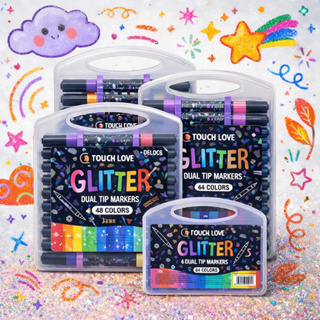 Marcador metálico 12/24/36/48/60 caneta de glitter de cabeça dupla marcador de cabeça dupla brilhante em Oferta na Shopee