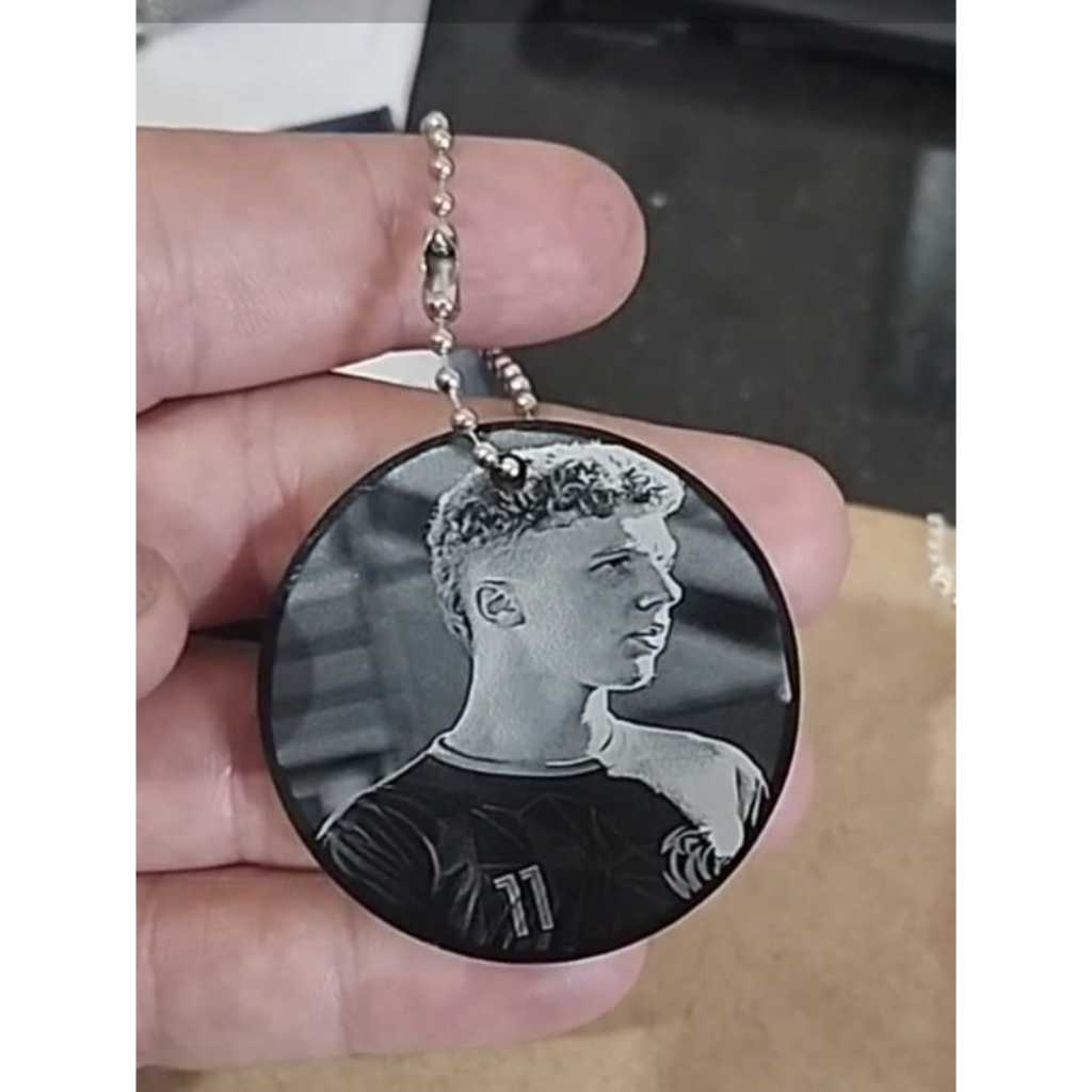 CHAVEIRO DE ACRILICO PRETO GRAVAÇÃO A LASER