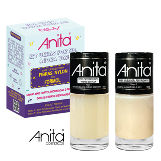 Kit 2 Esmalte Anita Unhas Fortes Agora Vai Base Fibra Nylon Base Tratamento Com Formol em Oferta na Shopee