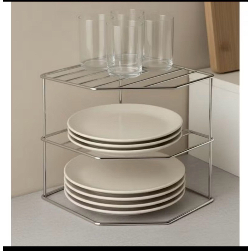 Organizador de Canto Triplo Suporte Armário Cozinha em Oferta na Shopee