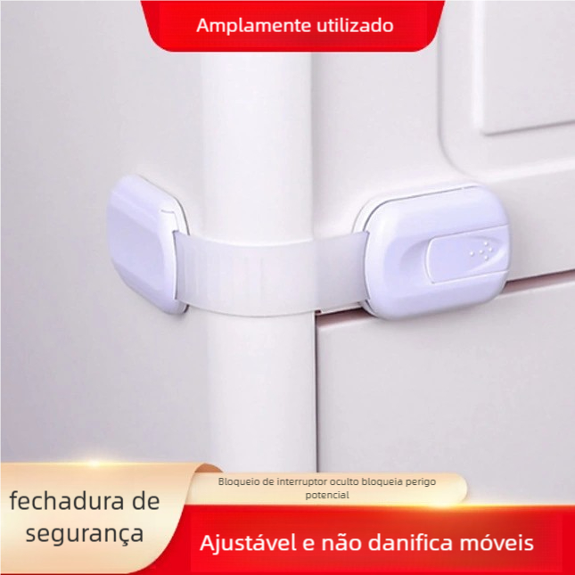 Trava Gaveta Armário Geladeira Porta Vaso Sanitário Segurança Protetor Infantil A Tóxico Bebe