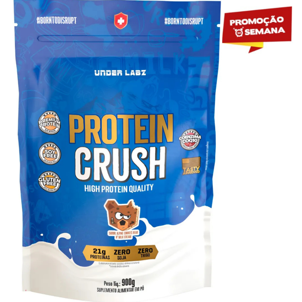 Whey Protein Crush 900g under labz refil em Oferta na Shopee