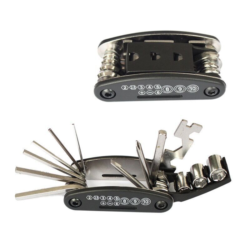 Kit de Reparo de Bike de Montanha | Ferramenta 16 em 1 Chave e Soquete em Oferta na Shopee