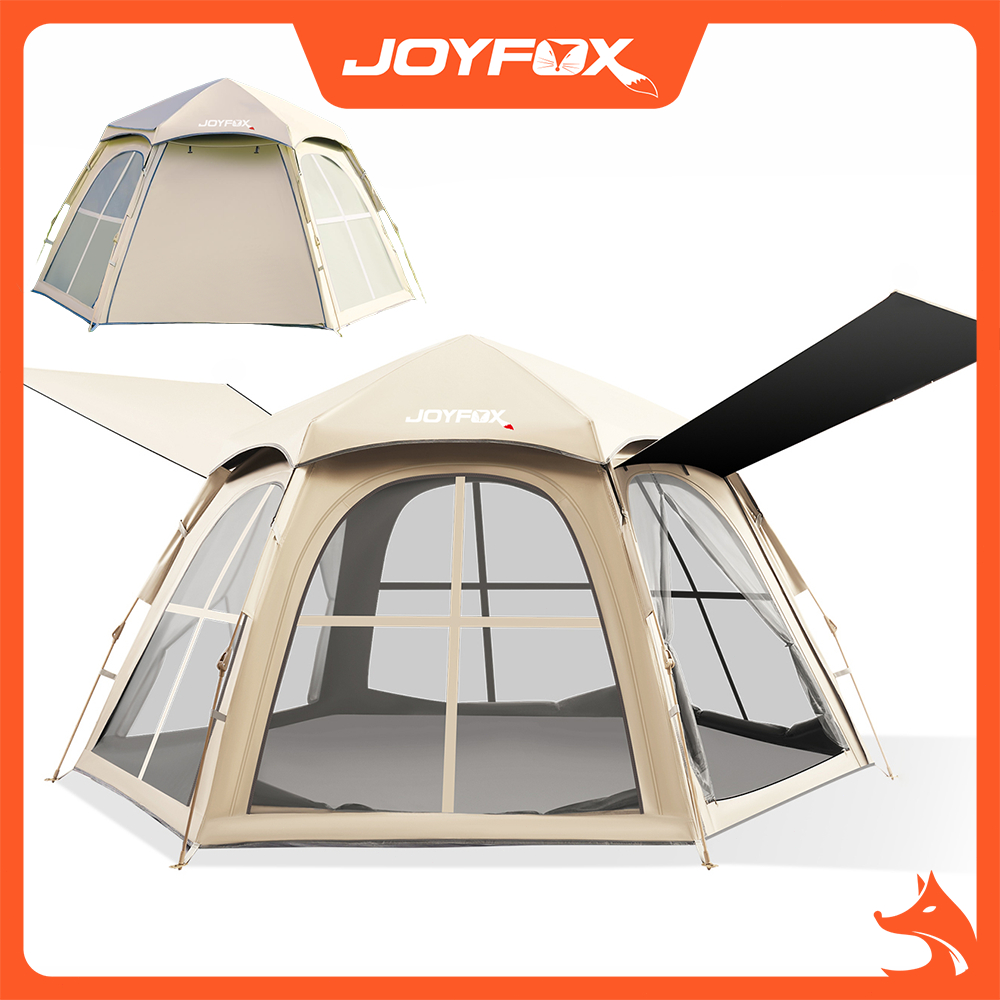 Barraca Camping Acampamento 4-8 Pessoas 290*250*158cm Impermeavel 2000mm JOYFOX