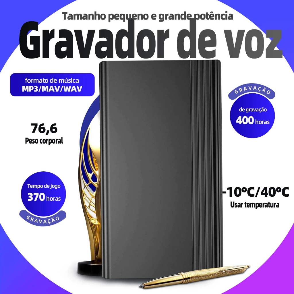 Gravador De Áudio 32/64/128G 3 Em 1 Mini USB Ativado MP3 Player Unidade Caneta Ativada Por Voz Digital