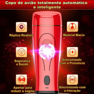 Masturbador Masculino Elétrico Automático, Vai e Vem, com Som, Estímulo Realista e Prazer Intenso em Oferta na Shopee