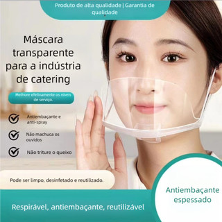 10 Peças Máscara Acrílica Transparente - Estética para Maquiagem Manicure