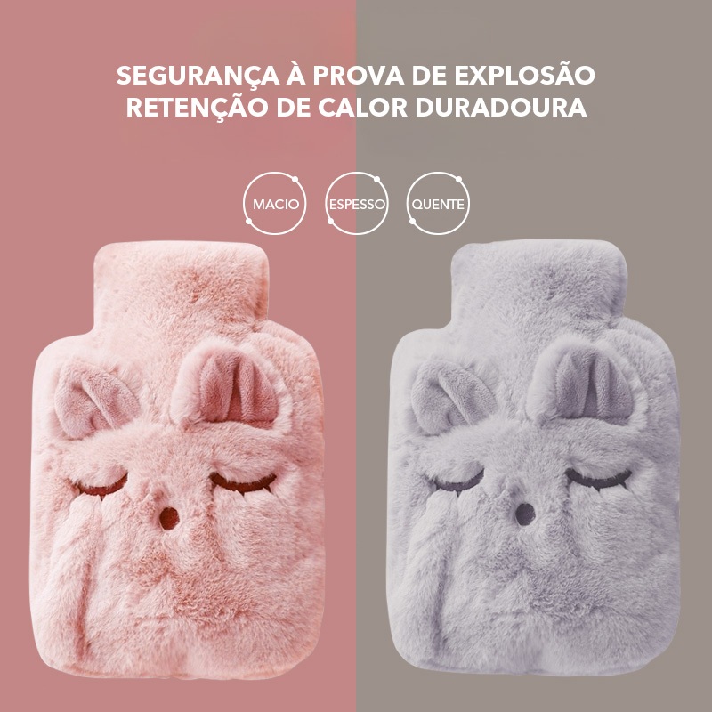 Garrafa De Água Quente Para Alívio Do Estresse Em PVC , Capa De Malha Aconchegante Calor De Inverno E Conforto em Oferta na Shopee