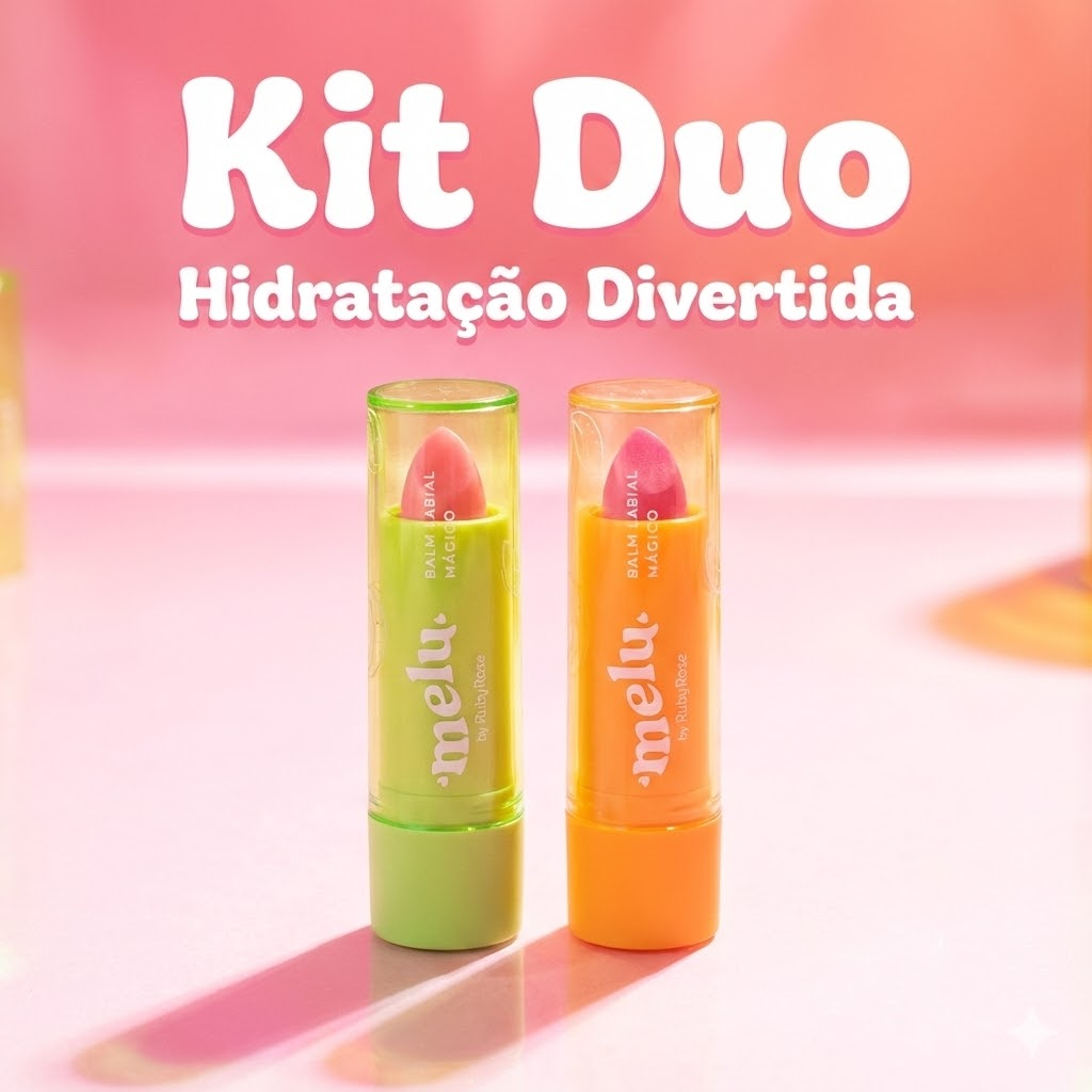 Lip Balm Labial Mágico Melu - By Ruby Rose-HB-8529 em Oferta na Shopee