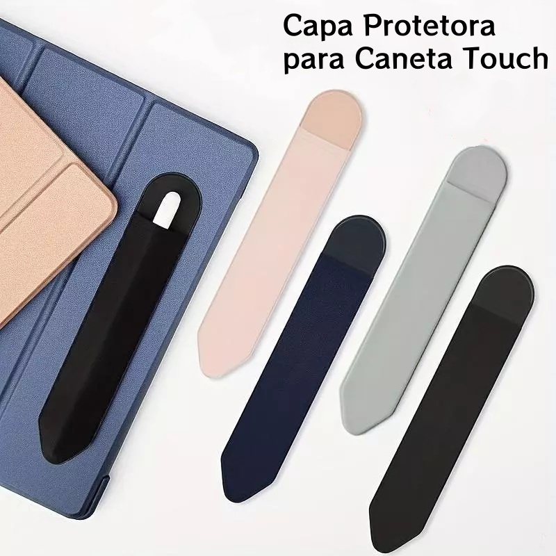 Couro Elástico Stylus Bolso Bolsa Acessórios Adesivo Caneta Manga Anexada Ao Caso Para AP Ecil E Outras Canetas