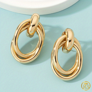 Brinco Argola Martelado Geométrico Orgânico Ninho Elo Entrelaçado Trançado Dourado Prata Feminino em Oferta na Shopee