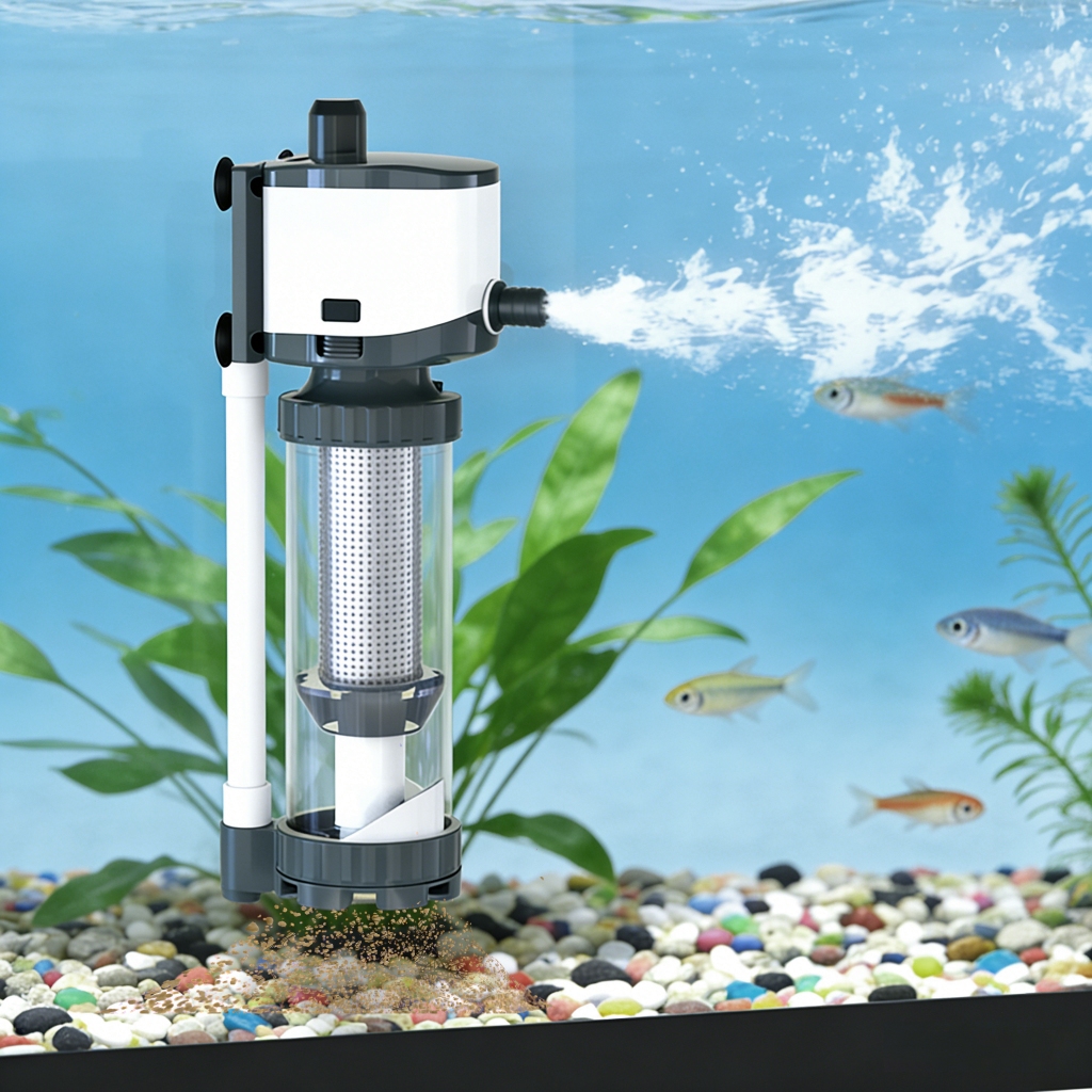 Newpet Coletor de Fezes Fish Toilet 3 em 1 para Aquário Filtro, Bomba de Circulação e Sifão de Troca Parcial de Água