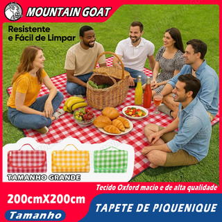 Tapete Piquenique Portátil Dobrável 200X200cm Impermeavel À Prova De Umidade Prático Fácil Transporte Para Praia Camping