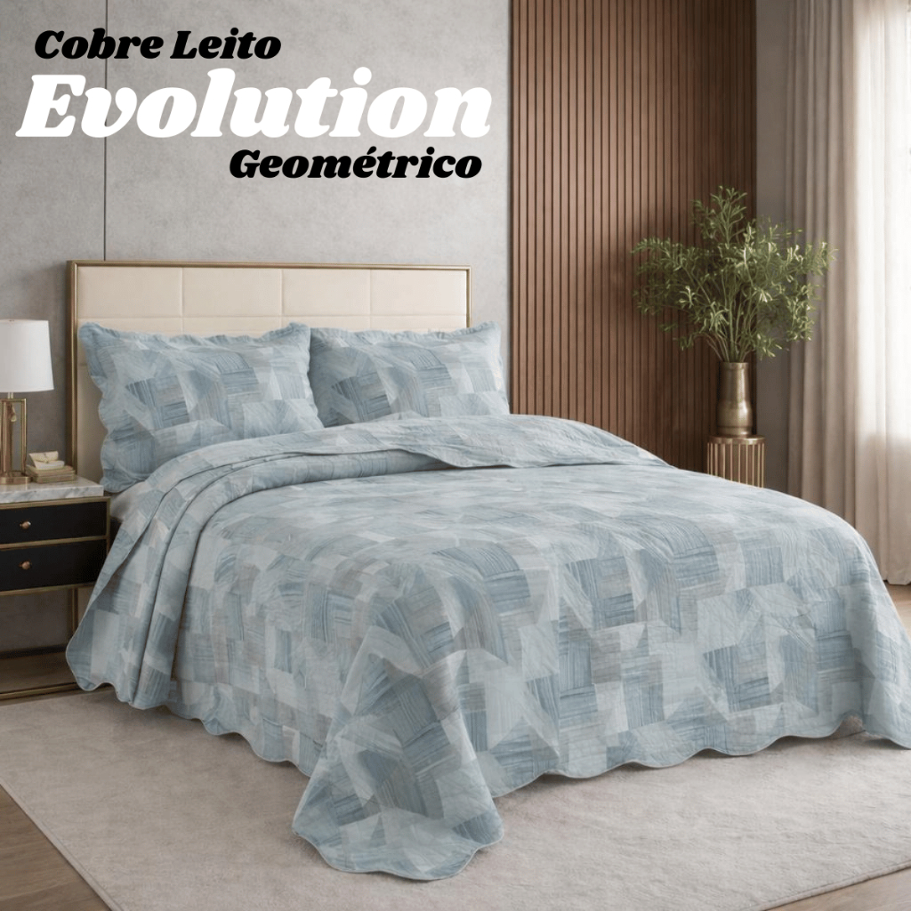 Colcha Queen Estampada Cobre Leito Cama Box Posta Bainha Ondulada Excelente Acabamento 2,60x2,40 em Oferta na Shopee