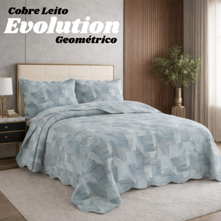 Colcha Queen Estampada Cobre Leito Cama Box Posta Bainha Ondulada Excelente Acabamento 2,60x2,40 em Oferta na Shopee