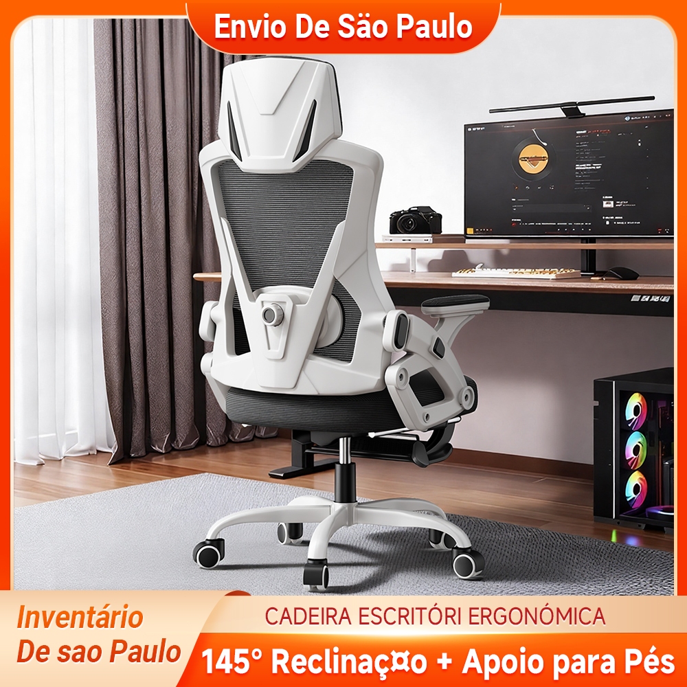 Cadeira Escritório Ergonômica Cadeira Gamer LENOBLE A819 Com Suporte Lombar Ajustável Inclinação e para Computador