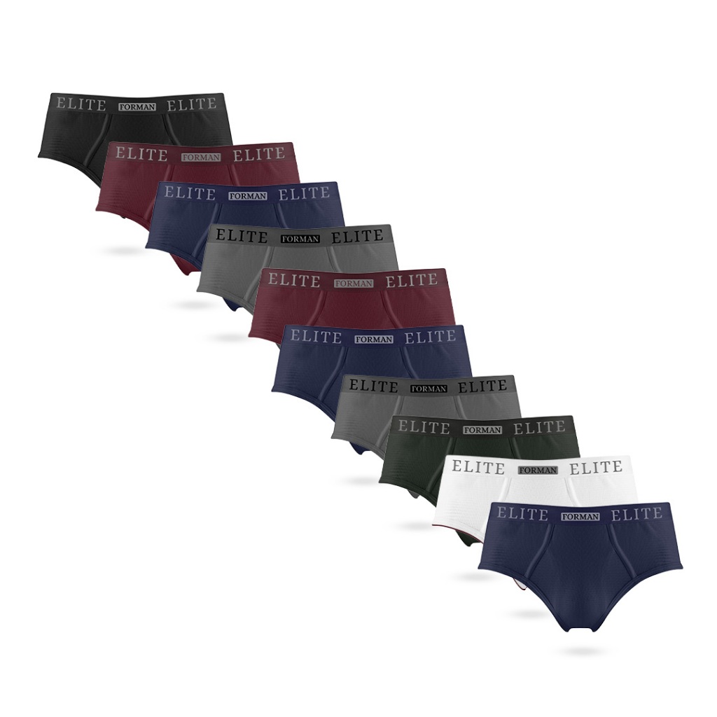 Kit 12, 9, 6 e 3 Cueca Slip Masculina de 100% Algodão Adulto Tradicional Tecido Confortável com Forro