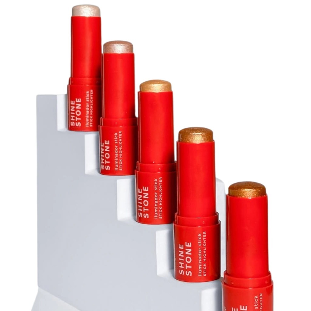 Iluminador Stick Shine Stone Ruby Rose Textura Cremosa