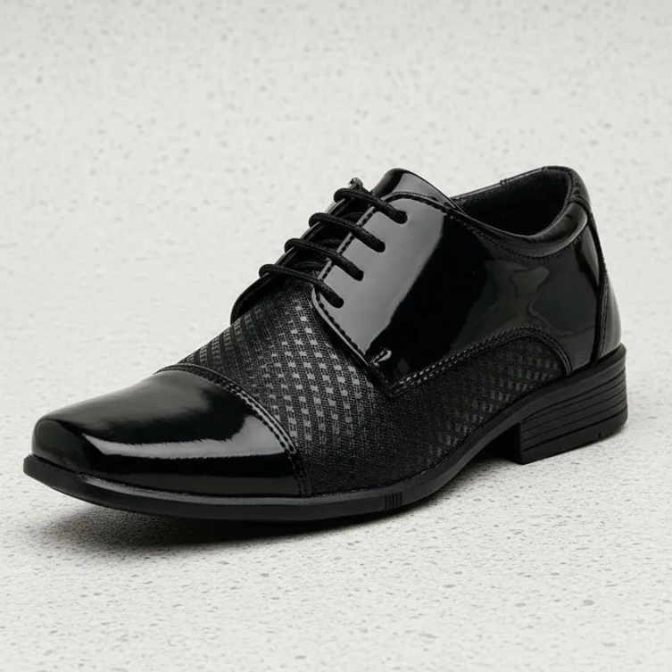 Sapato Social Infantil Couro Verniz Brilhante Pajem Eventos Casamento Lindo Confortável