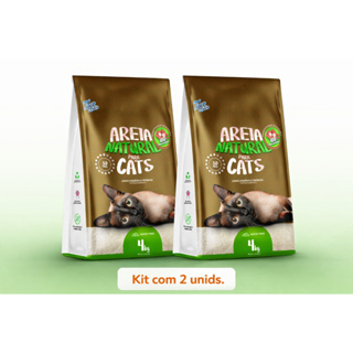 Areia Higiênica Natural Biodegradável Gatos Tiger Cats 4kg forma torroes firmes em 5 minutos kit com 2 unids em Oferta na Shopee