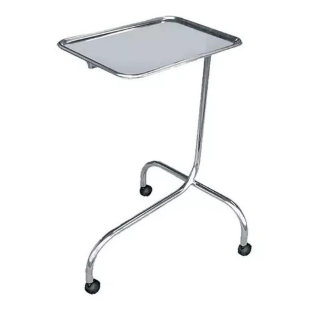 Mesa Mayo Inox hospitalar Com Altura Ajustável E Rodas