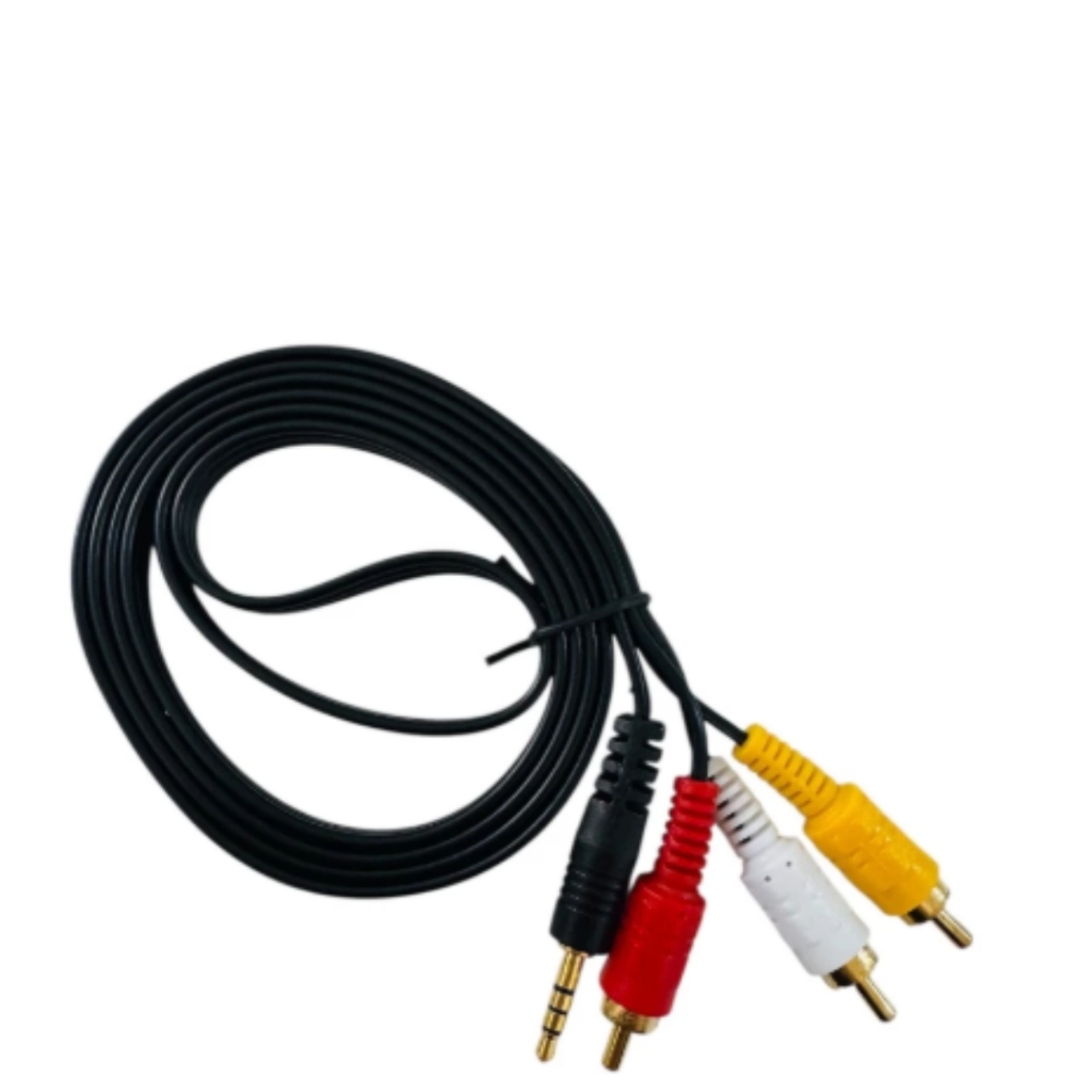 Cabo RCA+p2 Áudio Auxiliar P2 Macho Para 3 Rca 1,5 Metros (RCA-P2+3)