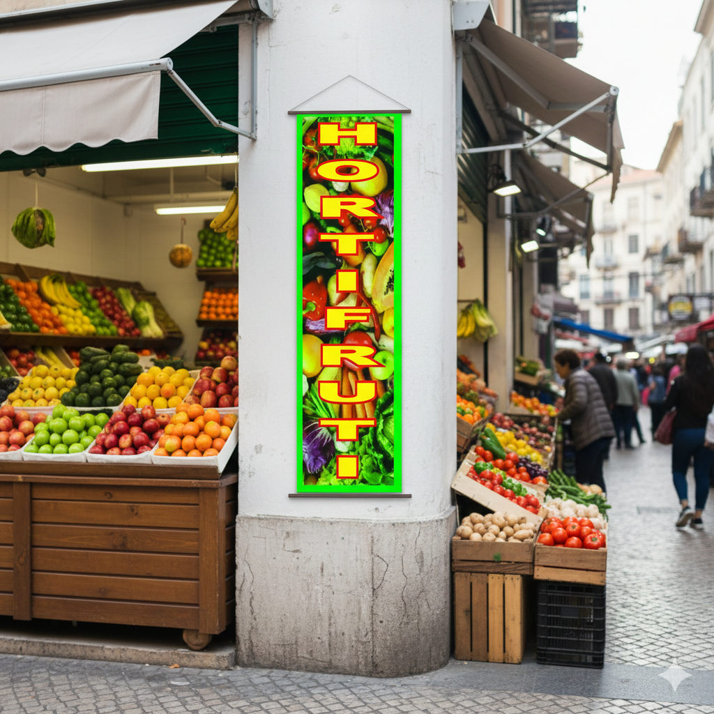Banner Hortfruti 1,00x0,30 cm em Oferta na Shopee