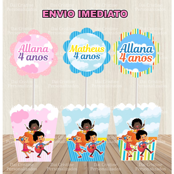 kit de 10 Centro de Mesa Personalizado Caixa Cachepot 3 Palavrinhas  Cachepô Enfeite Arranjo